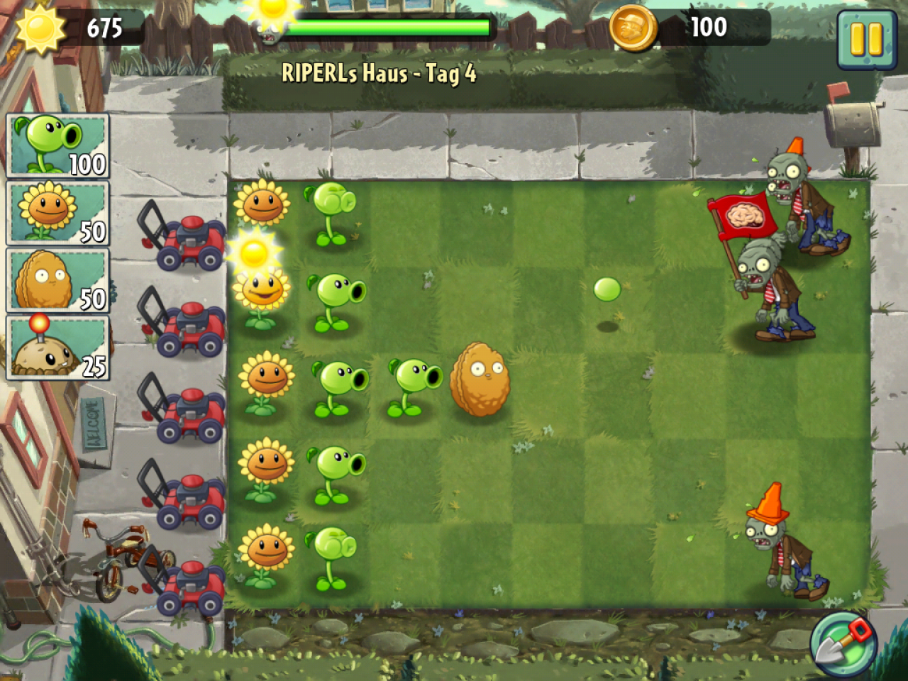 [11/07/2013] Brennt die sengende Mittagshitze vom Himmel herab, ist es an der Zeit, ein paar Pflanzen zu züchten! Natürlich um nahende Zombiewellen abzuwehren, versteht sich. Plants vs. Zombies zeigt uns, wie schön ein wolkenleerer Himmel sein kann und macht ganz einfach grellgelbe Sonnen zur gängigen Währung.