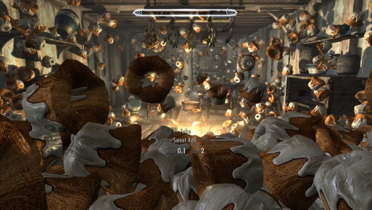 [28/08/2013] Ein wahres Meisterwerk der gehobenen Backstube stellt die Sweetroll aus Skyrim dar. Das süße Gebäck könnt ihr in vielerlei Häuser finden und konnte sogar beachtlichen Internet-Ruhm einheimsen.