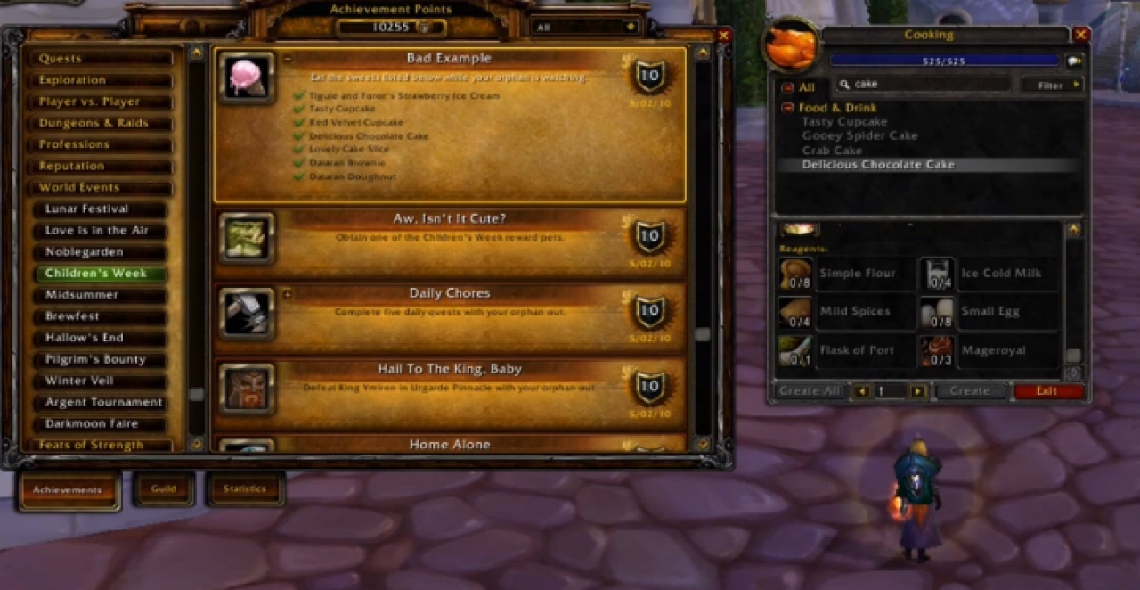 [29/08/2013] Auch in Blizzards MMO-Giganten World of Warcraft ist es möglich, seine Back- und Kochfertigkeiten bis ins kleinste Detail zu verfeinern. Wer auch immer sich als Meisterkoch Azeroths behaupten möchte, darf es sich nicht entgehen lassen, den köstlichen Schokoladenkuchen in seinem Repertoir bereitzuhalten.