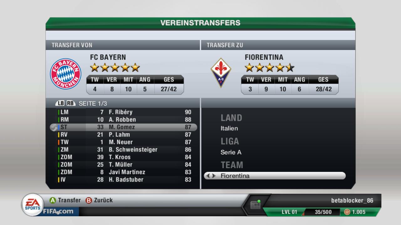 [08/08/2013] Spieler zu neuen Teams schicken, das geht auch in FIFA mit ein paar Klicks von der Hand.