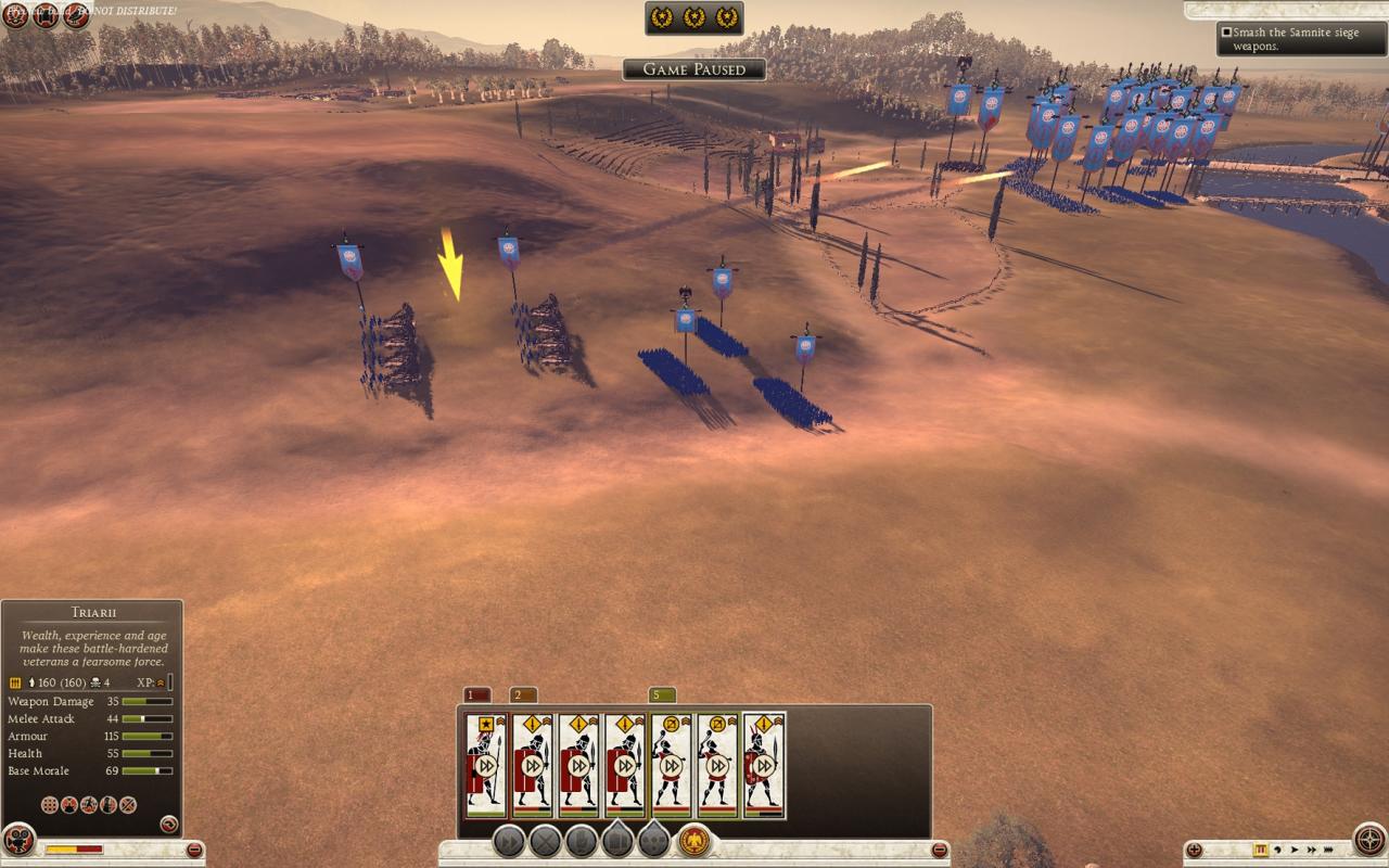 [01/08/2013] Total War: Rome 2 in der Vorschau - Weiter entfernte Einheiten werden grafisch irgendwann so stark reduziert, dass nur noch farbige Pixelhaufen übrig bleiben.