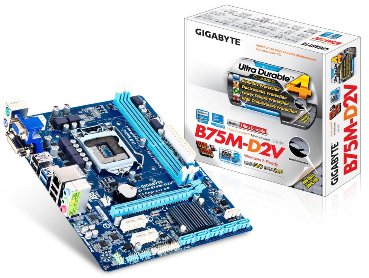 [06/09/2013] ATX-Mainboard für Sockel 1155: das Gigabyte GA-B75M-D2V