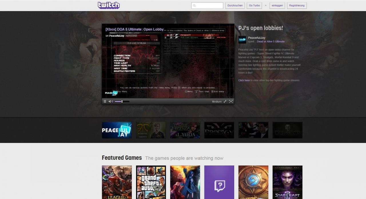 [20/09/2013] Twitch.tv kommt zwar unscheinbar her, ist aber für Gaming-Livestreams der beliebteste Anbieter