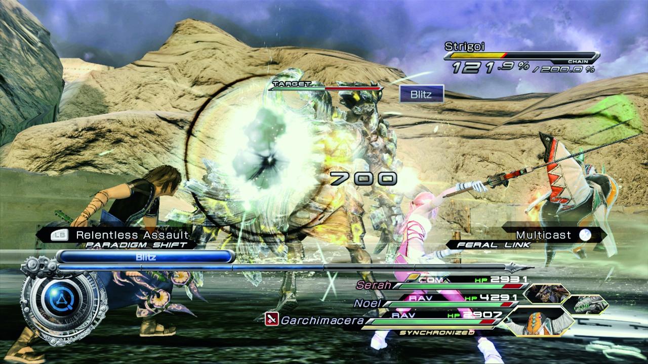 [25/09/2013] Bunt und chaotisch muss es sein: Final Fantasy XIII-2 setzt auf optische Reize und schnelle Kämpfe.