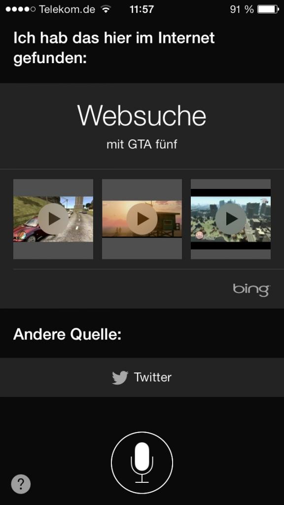 [23/09/2013] Die Websuche in Siri ist in iOS7 deutlich erweitert worden. (3)