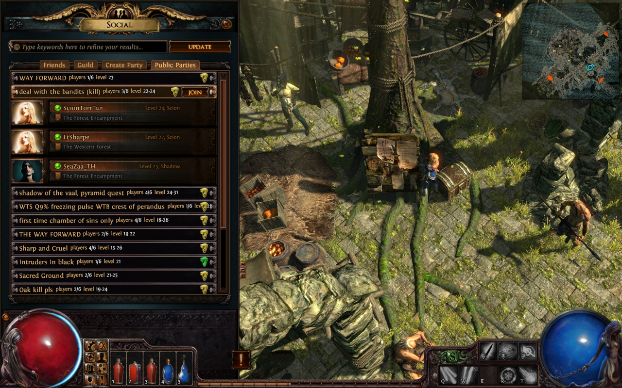 [31/10/2013] Path of Exile im Test: Der Koop-Modus findet in Gruppen mit bis zu sechs Spielern statt, reißt uns aber nicht sonderlich vom Hocker.