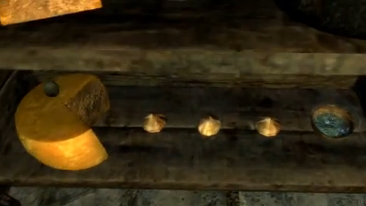 [08/10/2013] Zum Schluss noch ein bekanntes Beispiel aus jüngerer Zeit: Der Pacman-Käse in Skyrim. Natürlich wollen wir nicht ununterbrochen daran erinnert werden, dass wir nur ein Spiel spielen - aber solch subtile Easter Eggs sind ideal, um das Vermächtnis zu ehren, auf dem moderne Videospiele aufbauen. Auch in Zukunft wollen wir noch viele Anspielungen auf unsere Lieblingsklassiker sehen.