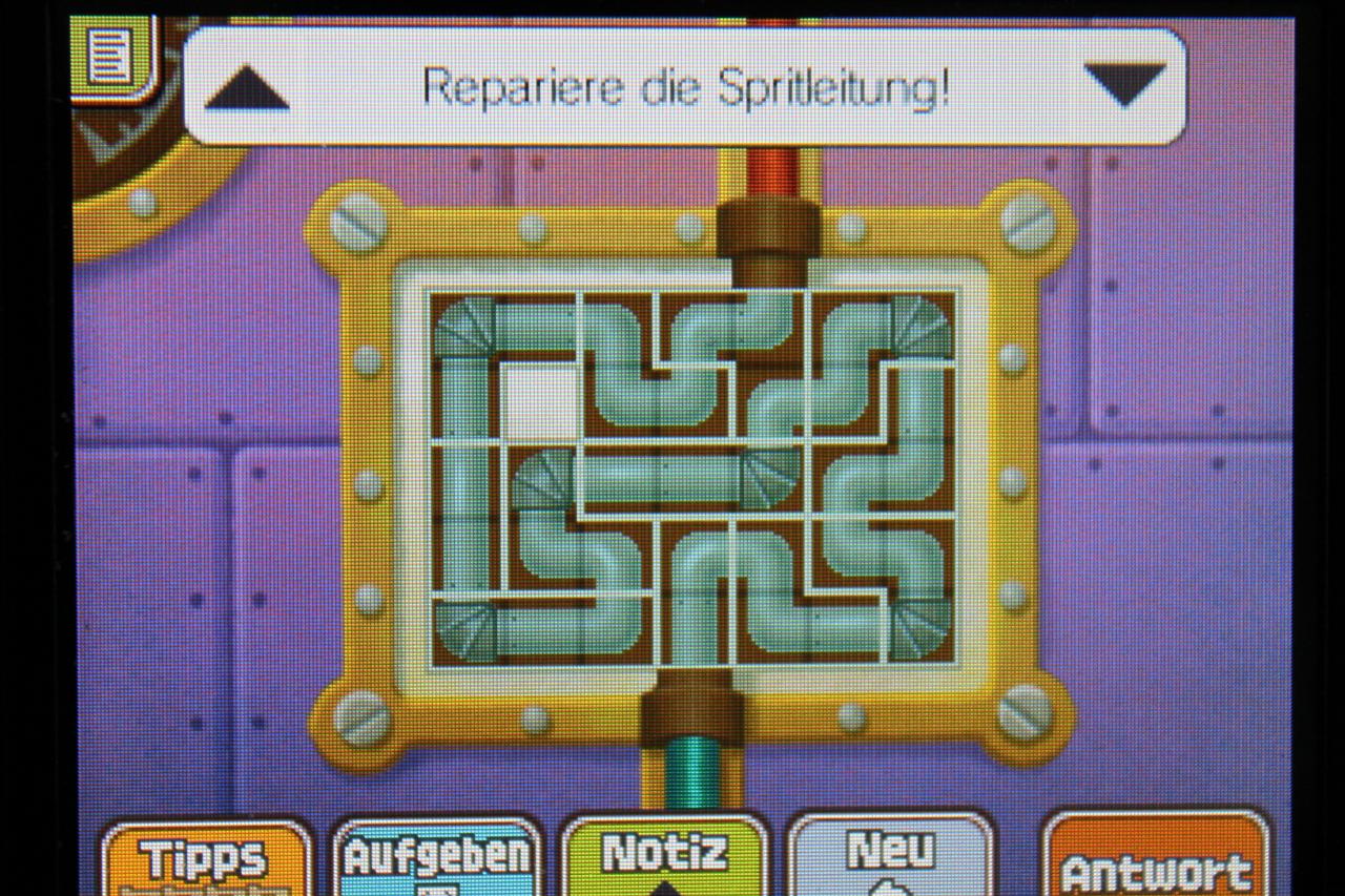 [08/11/2013] Professor Layton und das Vermächtnis von Aslant: So sieht die richtige Anordnung der Bausteine zu Rätsel 037: Treibstoffnot 2 aus.