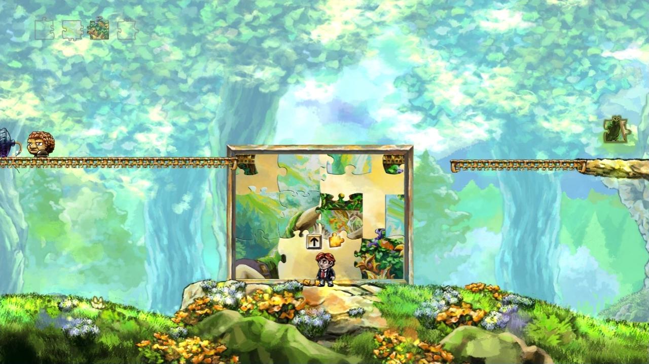 [26/11/2013] Vollkommenheit: Allein die Lösung, um das Puzzleteil am rechten Bildrand zu ergattern, gehört in ein Buch über wahrhaftige Spieldesignkunst. (Braid) PC-Screenshot