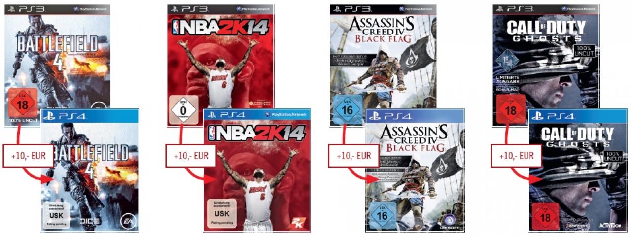 [11/11/2013] Per Upgrade-Programm erhalten Spieler bestimmte PS4-Spiele günstiger, wenn sie bereits die PS3-Version gekauft haben.