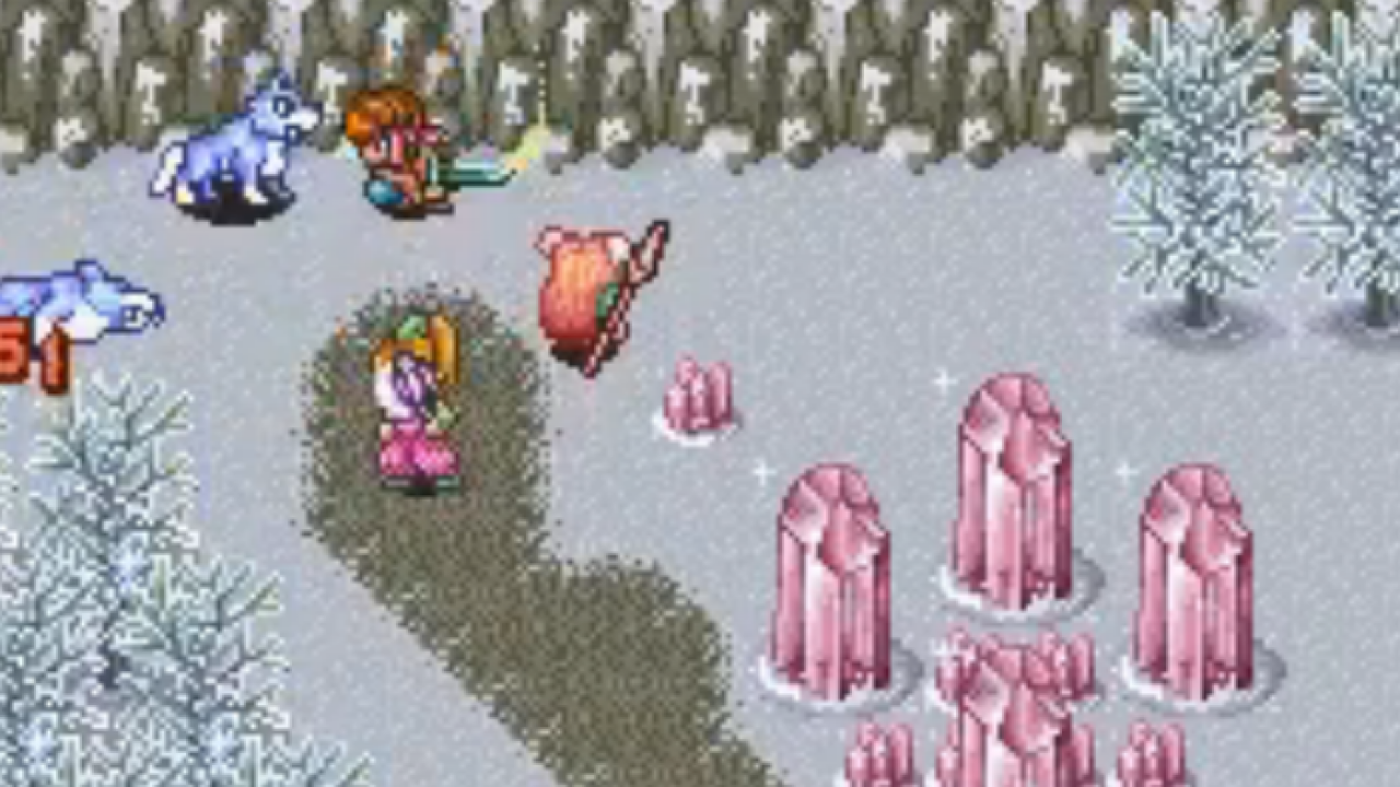[11/11/2013] Der Crystal Forest in Secret of Mana besticht, genau wie jedes andere Areal im Spiel, durch seine Einzigartigkeit. Die Musik trägt natürlich ungemein zur winterlichen Stimmung bei.