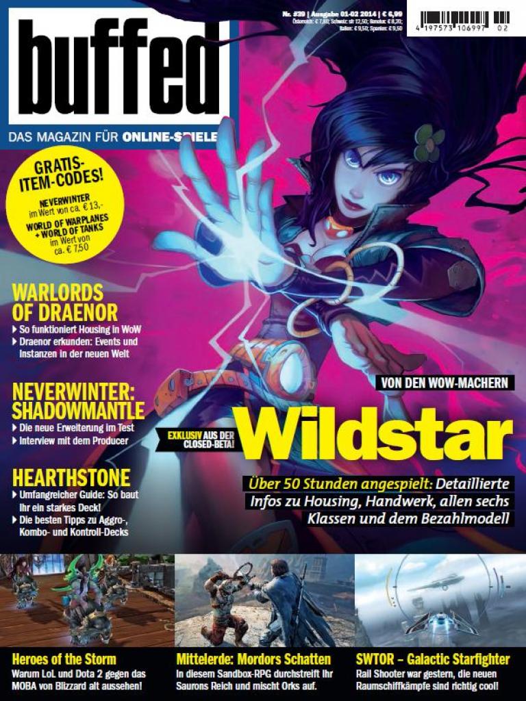 [17/12/2013] Cover der buffed 01-02/2014, Titelthema Wildstar