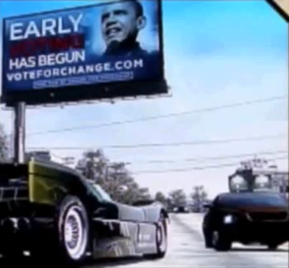 [14/01/2014] Barack Obama bezahlte für Ingame-Werbung im Spiel Burnout Paradise während der Wahlen 2008. Ob ihm das letztendlich zu mehr Stimmen verholfen hat? Leider konnten wir kein Beweisfoto in einer besseren Qualität finden.