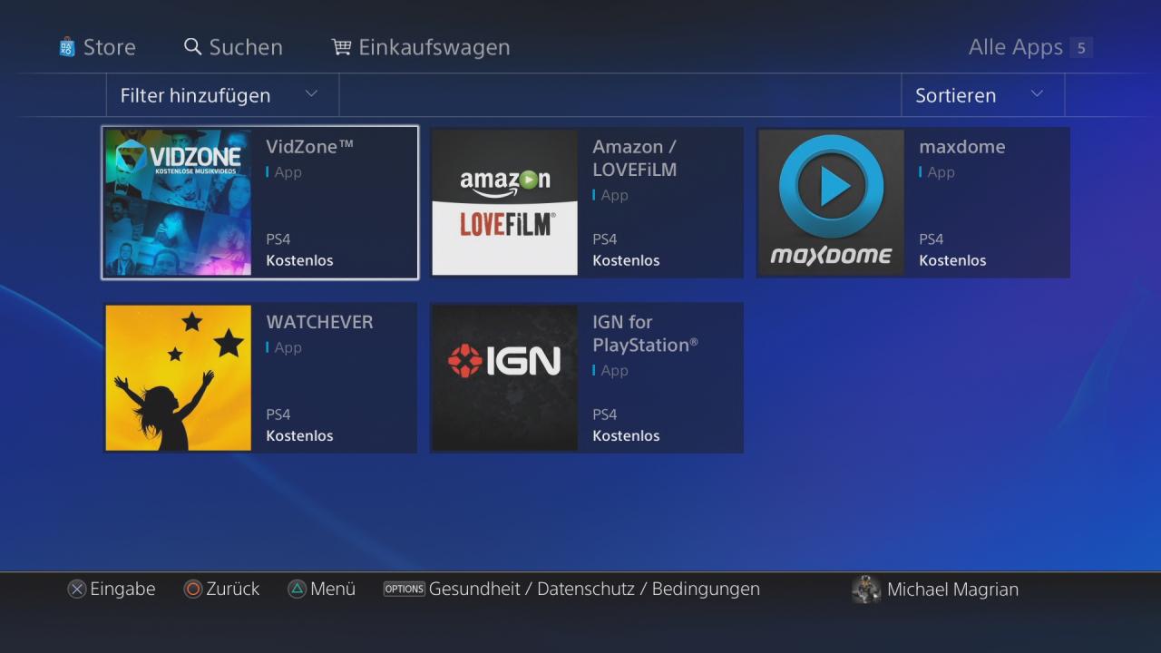 [30/01/2014] Das Angebot an Dritt-Software für Videos ist noch recht überschaubar. Zumindest ist man für Filme nicht an Video Unlimited gebunden, sondern kann über andere Dienste streamen.