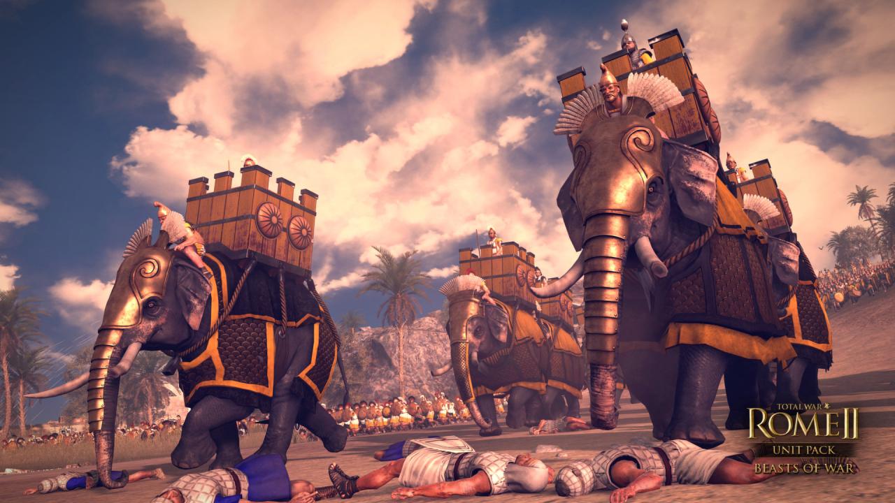 [19/02/2014] Rome: Total War 2 eröffnet uns mit dem Kriegselefanten als Einheit eine der mächtigsten Streitkräfte. Mit einem Gewicht, bei dem Sumo-Ringer grün vor Neid werden, zermatschen die riesigen Ungetüme jeden Fußsoldat, der sich uns in den Weg stellt. Angst und Schrecken incoming!