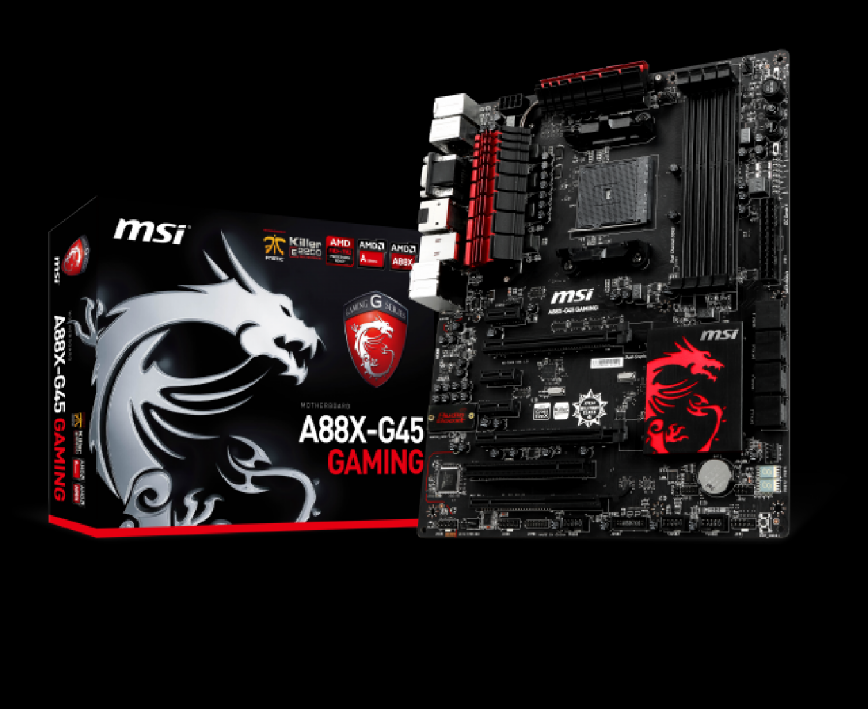[10/03/2014] Das MSI A88X-G45 bietet zwei PCIe3.0-Slots, die man mit AMD Sockel FM2+ Prozessoren für Crossfire nutzen kann