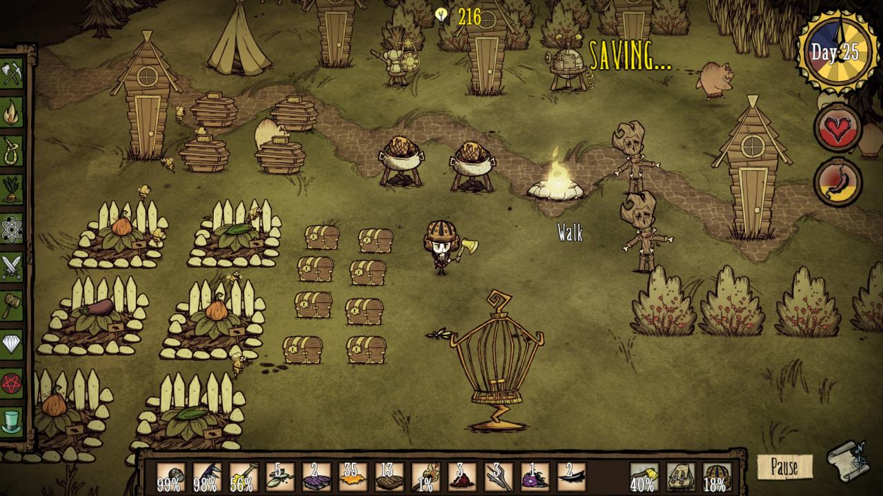 [20/03/2014] Wenn die böse Dunkelheit über unsere Welt von Don't Starve hereinbricht, müssen wir sie mit einem Lagerfeuer erhellen. Um dieses jedoch zu befeuern, müssen wir Holz fällen!