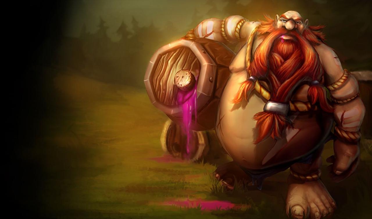 [17/04/2014] Gragas aus League of Legends ist wohl einer der größten Suffköpfe, den die Videospielgeschichte hervorgebracht hat. Er wirft mit Fässern um sich, rammt Gegner mit seinem Bierbauch und genehmigt sich alle acht Sekunden einen Schluck des selbst gebrauten Stoffs. Hoffentlich verliert er neben dem Zechen nicht das eigentliche Spielziel aus den Augen.