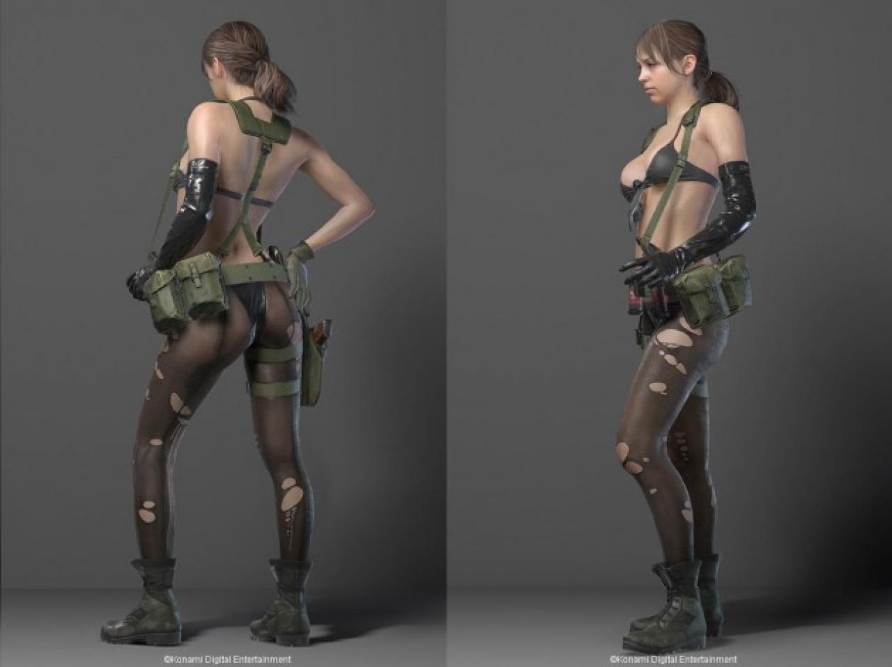 [04/04/2014] Was sich Hideo Kojima beim Charakter-Design von Quite aus dem kommenden Metal Gear Solid 5: Phantom Pain gedacht hat, lässt sich wohl am besten mit einem Wort zusammenfassen: Fanservice. Anders können wir uns nicht erklären, warum eine Scharfschützin in Tanga-Bikini und Netzstrumpfhose auf der Lauer liegen sollte. Die Käuferschicht der Strumpfhosenfetischisten sollten Kojima schon einmal sicher sein...