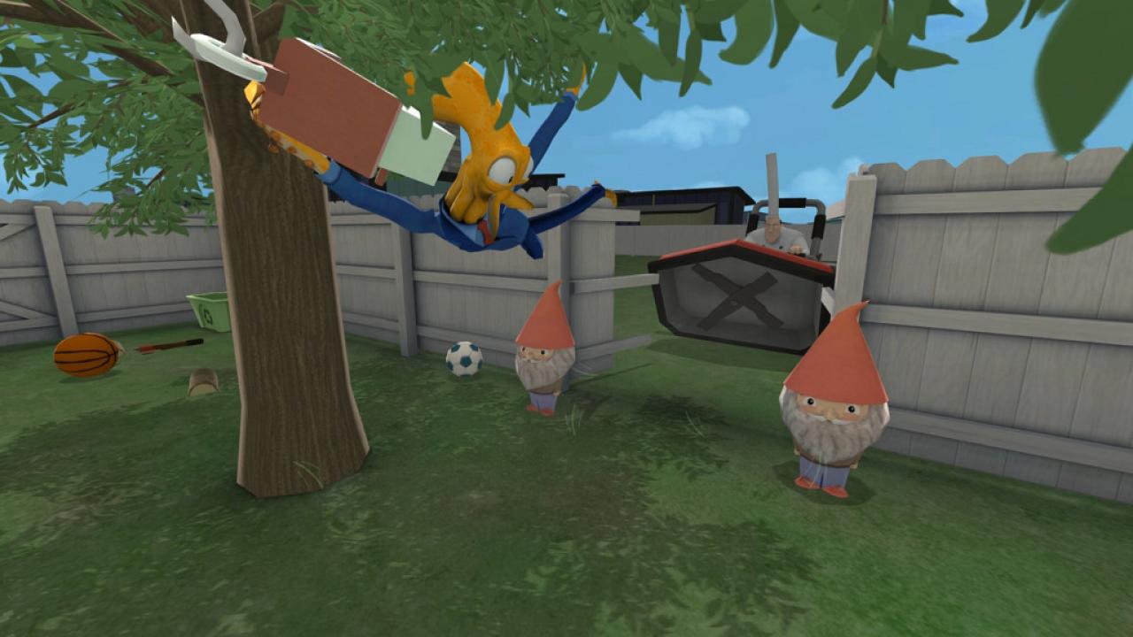 [20/04/2014] Die Steuerung in Octodad: Dadliest Catch ist so schwammig und komplex, dass wir uns in den ersten fünf Minuten kaum koordiniert vorwärts bewegen können. Mit einem recht geringen Umfang präsentiert sich das Spiel mit dem Oktopus allerdings durchaus spaßig und sorgt für einige lustige Stunden im Meerestier-Kostüm.