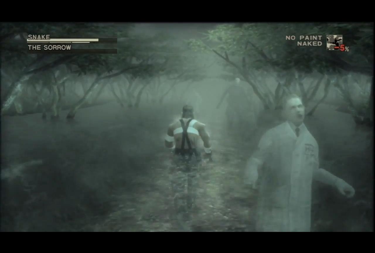 [14/04/2014] Spoiler! Der finale Boss in Metal Gear Solid 3: Snake Eater heißt The Sorrow. Er ist ein ehemaliges Mitglied der Cobra Unit und verfügt über die Fähigkeit, mit den Toten zu kommunizieren. Beim Endkampf steht ihr jedoch nicht nur The Sorrow gegenüber, sondern auch den Gegnern, denen ihr im Lauf des Spiels den Lebensodem ausgehaucht habt.