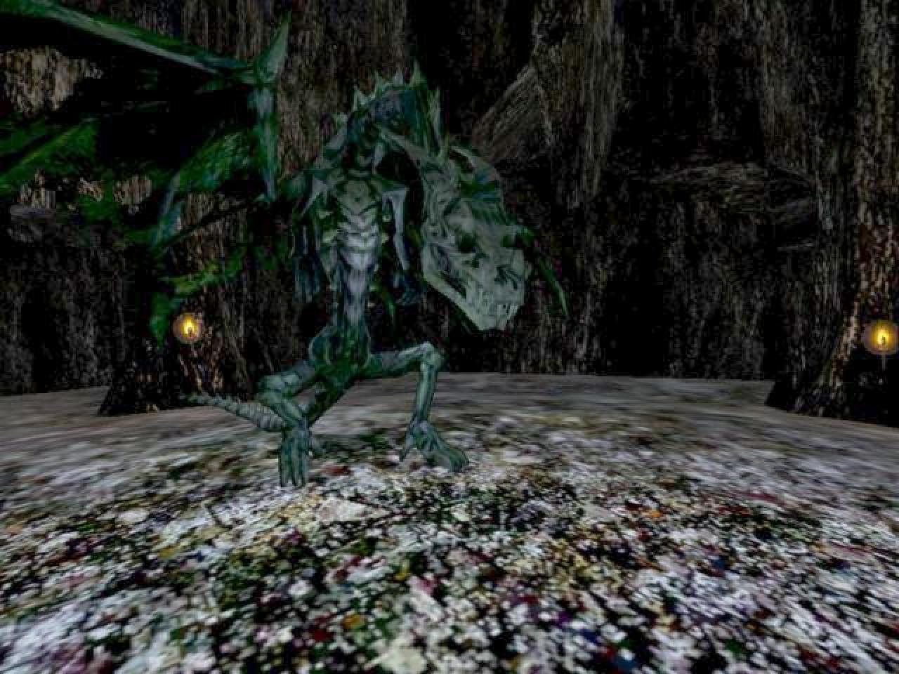 [05/05/2014] Irgendwie möchte man meinen, die Drachen in Gothic 2 hätte sich Piranha Bytes mangels besserer Ideen aus dem Ärmel gezaubert. Die plötzliche Übernahme des Minentals durch die geflügelten Unholde erscheint zumindest etwas an den Haaren herbeigezogen. Nichtsdestoweniger ist Gothic 2 ein tolles Spiel. Der Untote Drache am Ende des Spiels ist der Avatar des finsteren Gottes Belial.