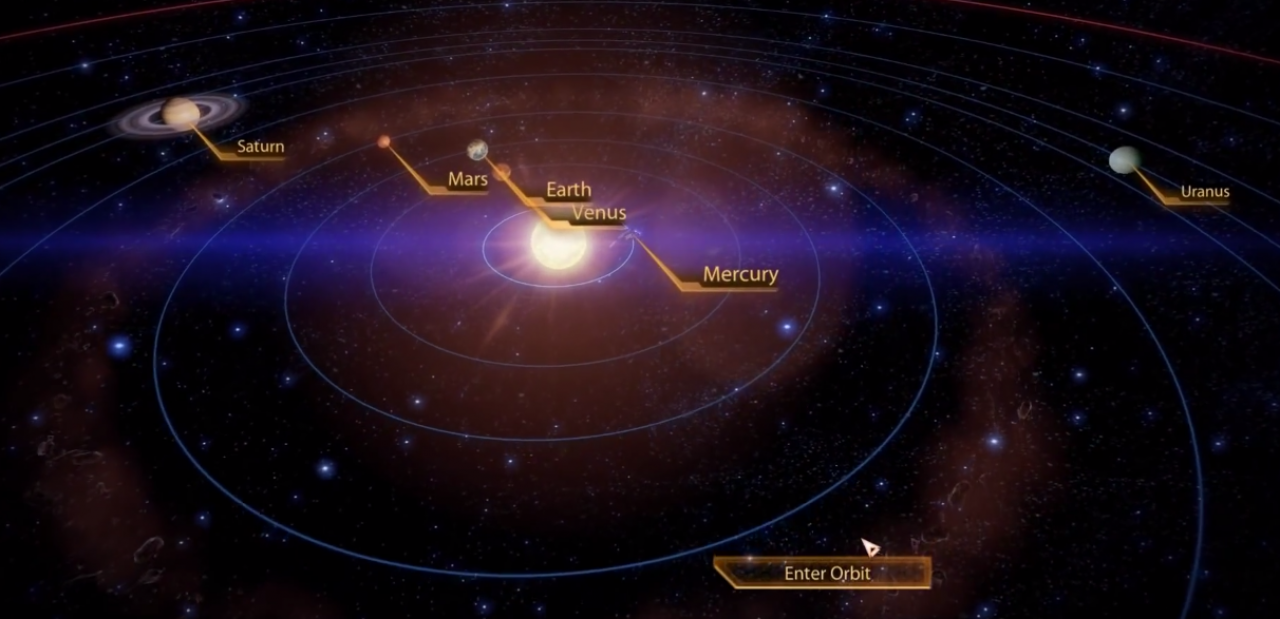 [24/06/2014] Die Map in Mass Effect 2 überrascht uns mit einem sehr beeindruckenden Design. Per Mausklick steuern wir durch die verschiedenen Galaxien und erfahren dabei sogar noch nützliche Informationen über die Planeten und ihre Umlaufbahnen.