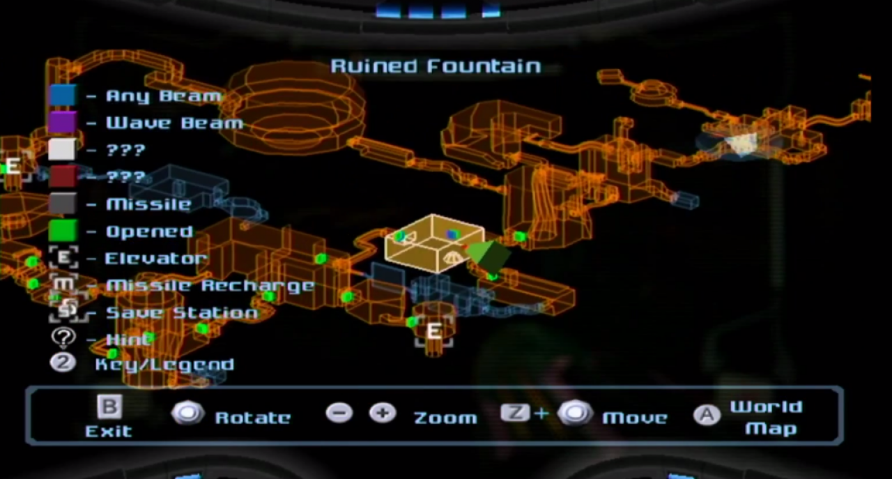 [24/06/2014] Die Maps in Metroid Prime Trilogy bewundern wir vor allem deshalb, weil es dynamische 3D-Modelle sind. Dabei können wir heranzoomen und jeden Winkel der Umgebung in beliebigen Perspektiven betrachten. Eine perfekte Hilfe für alle Orientierungslosen unter uns.