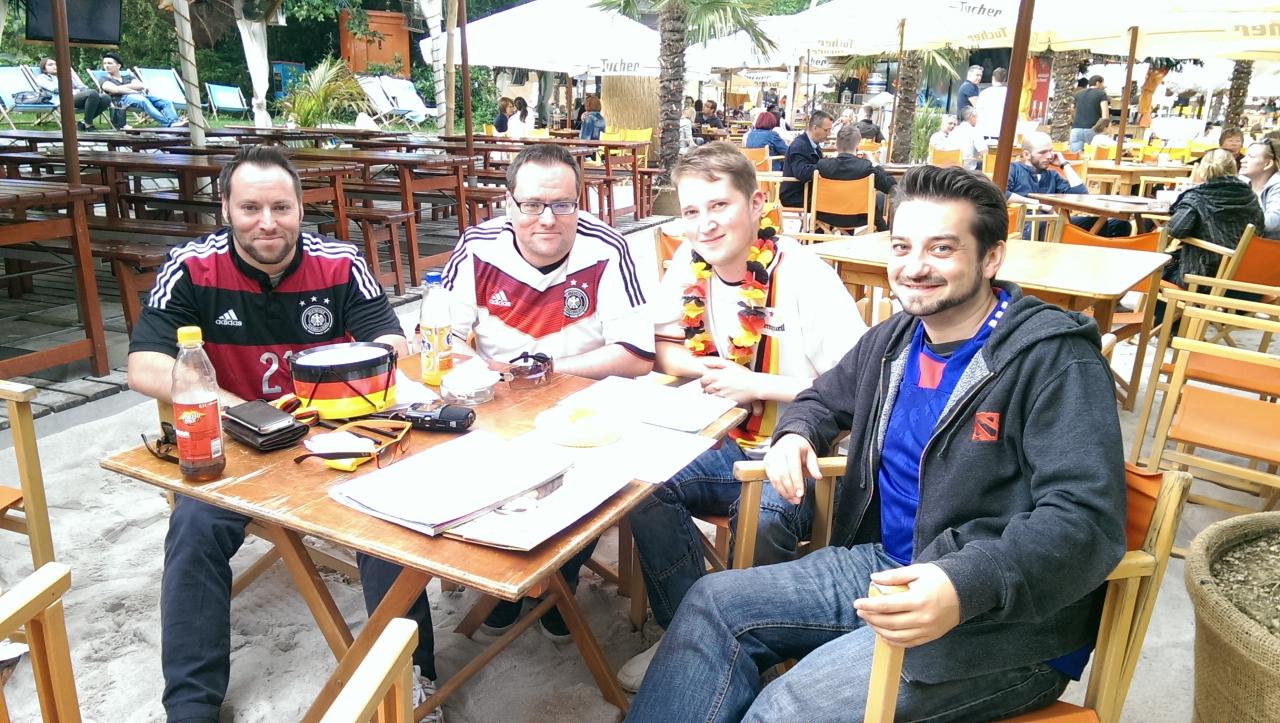 [06/06/2014] WM-2014-Podcast der Games Aktuell mit (v.l.) Andy, Thomas, Michi und Olaf