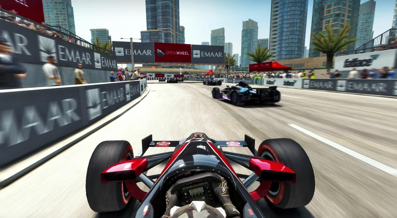 [25/06/2014] Superflott: Das Dallara Indy Car ist das schnellste Auto im Spiel - es beschleunigt irrsinnig. (PC)
