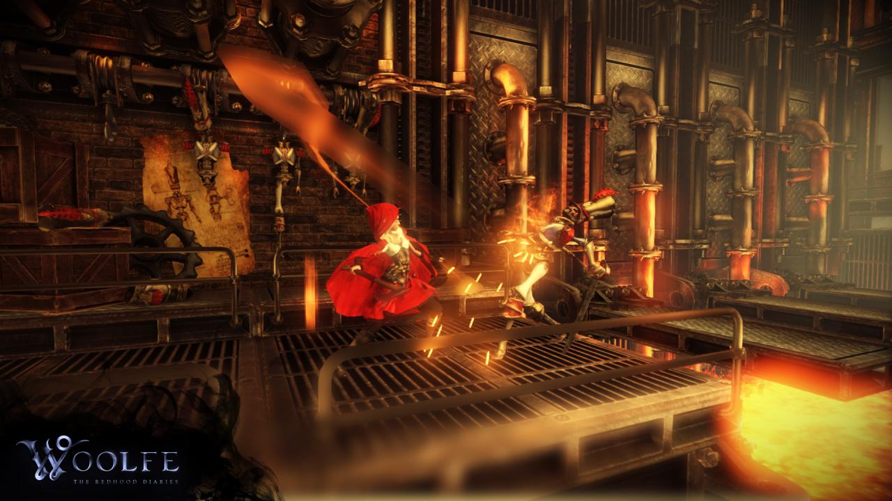 [30/06/2014] In Woolfe: The Red Hood Diaries macht Rotkäppchen, genannt Red, sich auf um den Tod ihrer Eltern zu rächen. Dabei kämpft sie mit ihrer Axt gegen Zinnsoldaten und trifft auf ihren Erzfeind B. B. Woolfe.