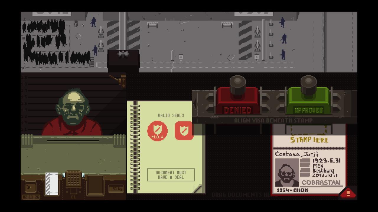 [22/07/2014] In Papers, Please begegnet uns immer wieder ein etwas betagter Mann, der uns mit allen Mitteln falsche Papiere unterjubeln möchte. Am Anfang stellt sich der Greis dabei einfach nur dämlich an, doch wir geben zu: Dieser Herr ist definitiv lernfähig! Irgendwann macht er uns das Leben als Beamter nämlich zur Hölle.