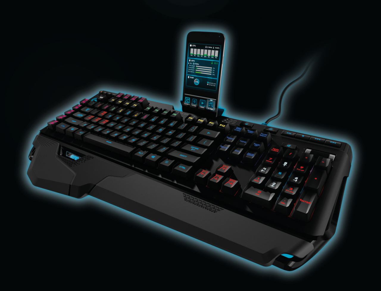 [17/09/2014] Die Logitech G910 Orion Spectrum hat eine RGB-Beleuchtung und lässt sich auch über eine App koppeln, um beispielsweise Spiel-Daten anzuzeigen.