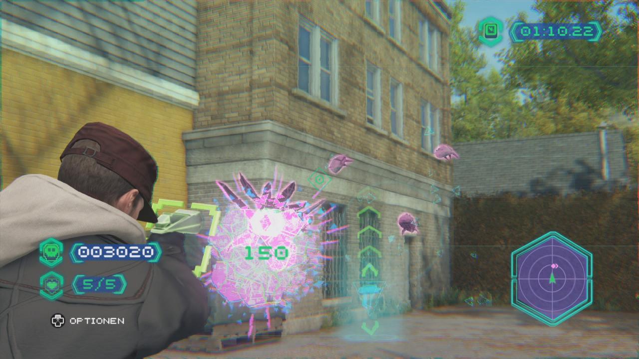 [18/09/2014] Als wäre Watch Dogs mit seinen unzähligen Möglichkeiten in seiner offenen Welt nicht schon großartig, so muss man noch eins draufsetzen. Eine Trophäe gibt es, wenn man Level 5 beim Minispiel NVZN erreicht. Bei diesem Mini-Game müssen wir mit einer virtuellen Pixelkanone ebenso virtuelle Gegner vernichten, die aus Wurmlöchern spawnen, während uns die chicagoer Bevölkerung über uns tuschelt und uns ansieht, als wären wir der letzte Trottel.