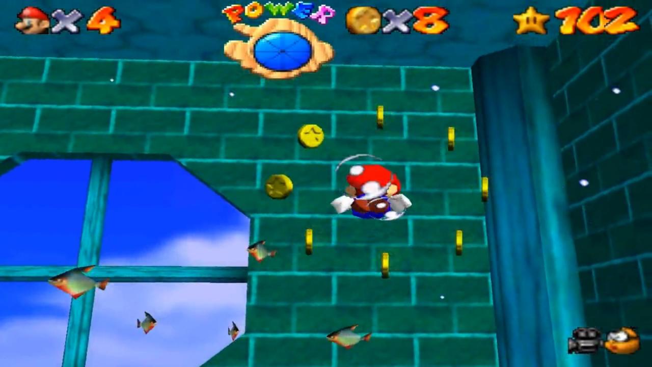 [23/09/2014] Entweder man liebt sie, oder man hasst sie - Die Wasser-Level fanden inzwischen in vielen Spielen Einzug. Als das kühle Nass allerdings in Super Mario 64 zum ersten Mal in 3D spielbar war, wirkte ein gewisser Zauber, der es zu etwas Besonderem machte. Die Musik tat dann das Übrige, um diese Level zu verfeinern.