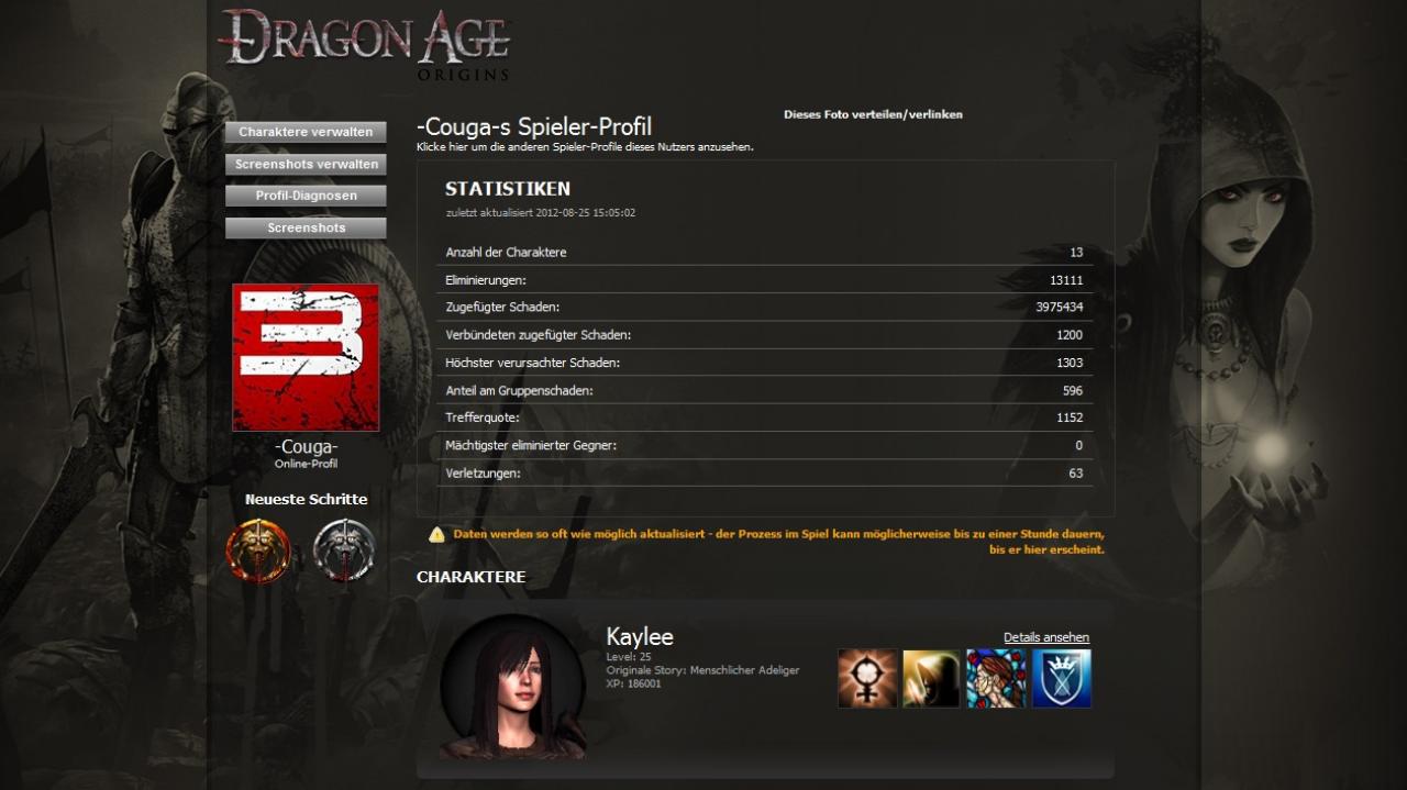 [12/09/2014] Dragon Age: Origins-Profil im BSN.