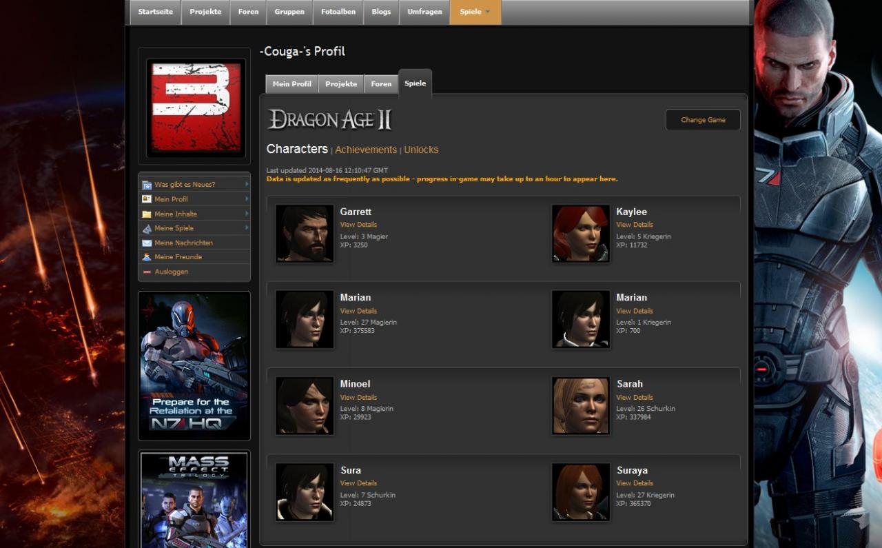 [12/09/2014] Dragon Age 2-Profil im BSN.