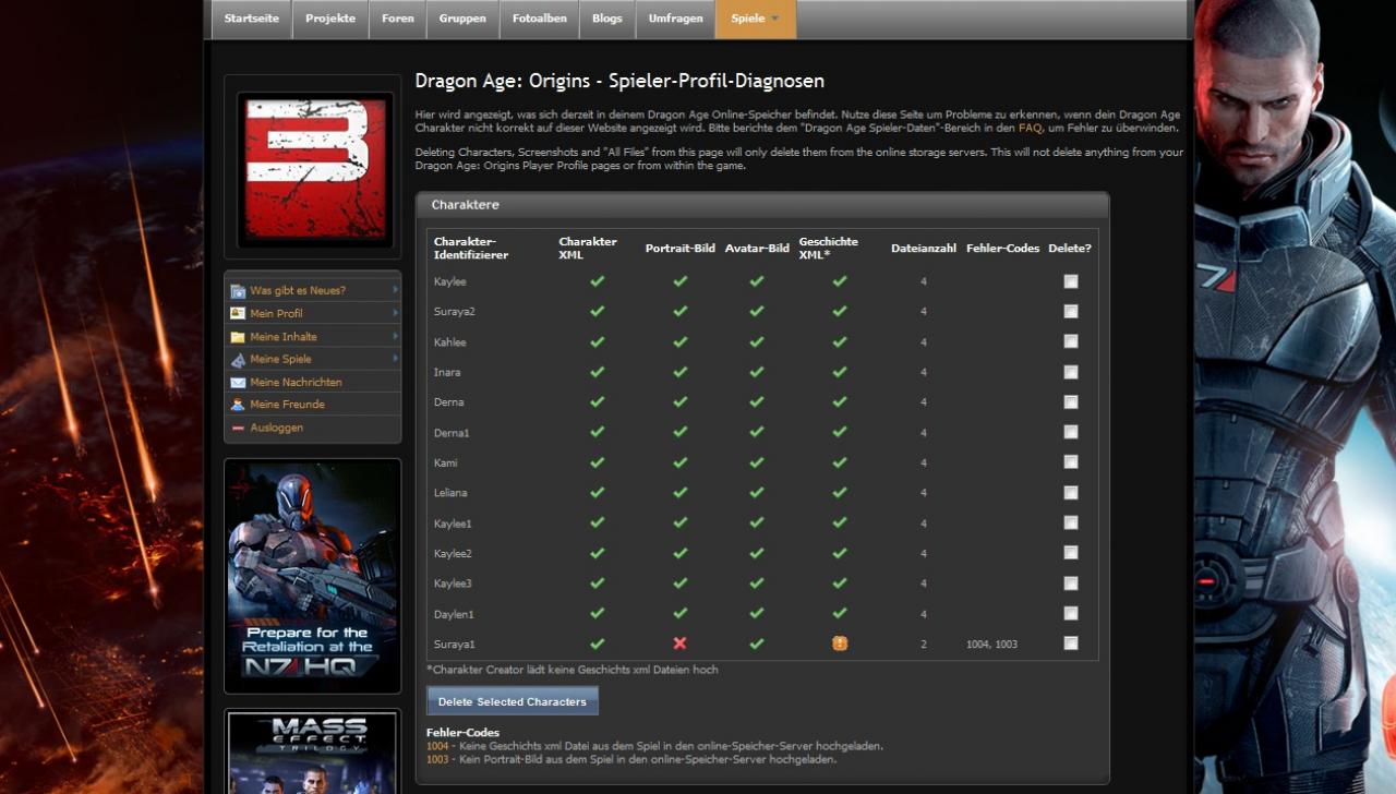 [12/09/2014] Dragon Age: Origins Profil-Diagnose.