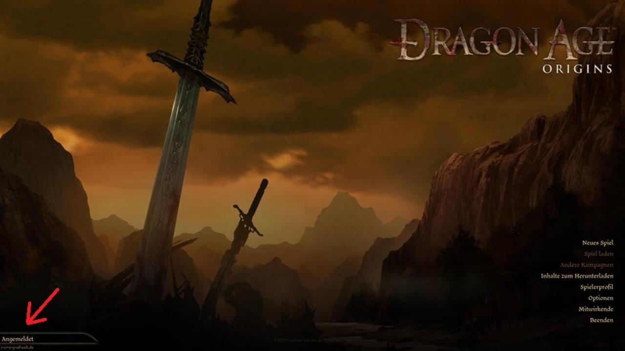 [12/09/2014] Dragon Age: Origins Hauptmenü