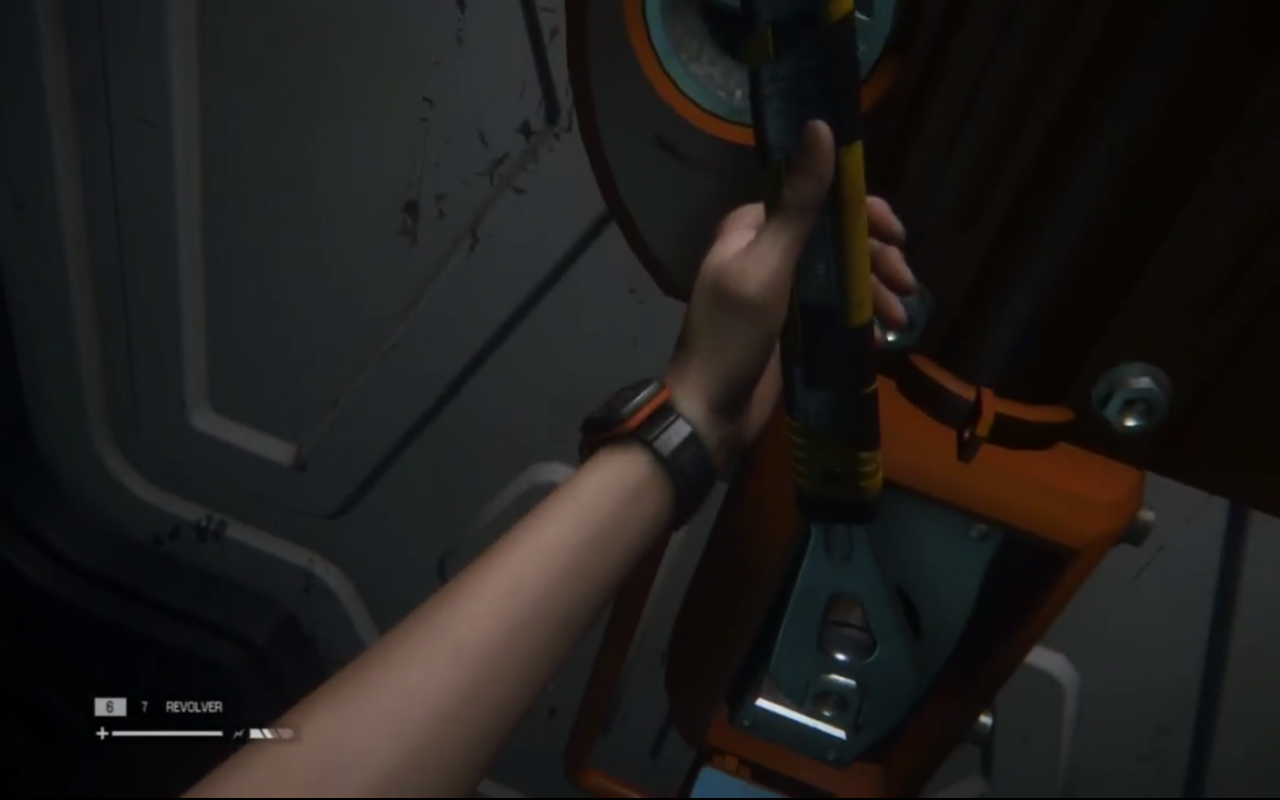 [30/10/2014] In Alien: Isolation bekommen wir gleich ein Mehrzweckwerkzeug in die Hand gedrückt. Es dient uns als Nahkampfwaffe und wir können damit allerhand an Sicherheitsstreben entfernen.