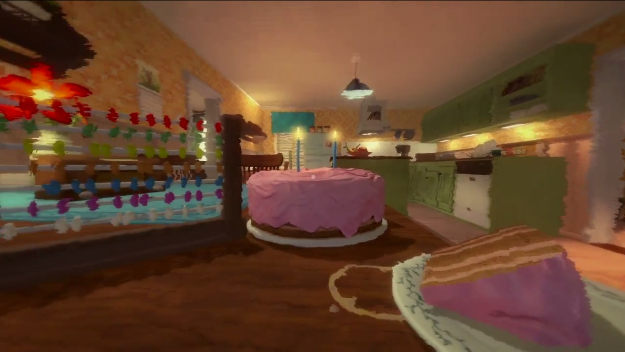 [30/10/2014] Als kleiner Hosenmatz erkunden wir die Welt von Among the Sleep. Natürlich ist es unser Geburtstag und wir bekommen neben einem tollen Teddy auch einen leckeren Kuchen. Von dem wir allerdings nicht mal einen Bissen essen können, obwohl er so gut aussieht!