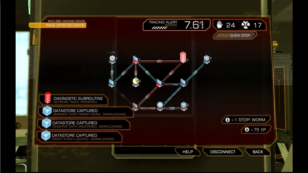 [08/10/2014] Wenn man Adam Jensen ist und in Deus Ex: Human Revolution sein mechanisch augmentiertes Ding durchzieht, darf das Hacking-Feature natürlich nicht fehlen! In einer hochmodernen Welt, in der sich Firmen gegenseitig ihre Geheimnisse klauen, ist das auch wirklich nötig.