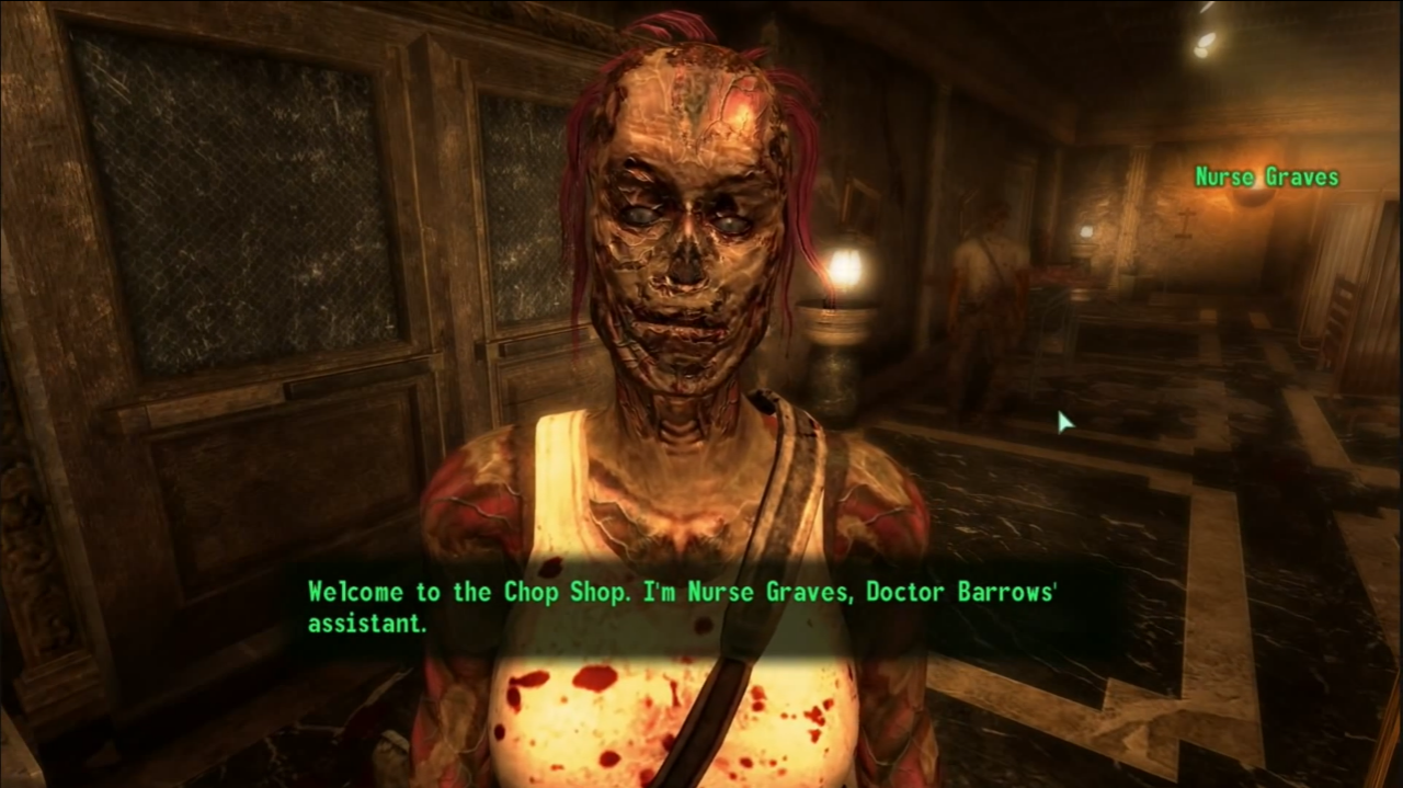 [21/10/2014] Vor der Krankenschwester namens Graves gruseln wir uns in Fallout 3 ein wenig. Na gut, wir gruseln uns extrem krass viel vor ihr!