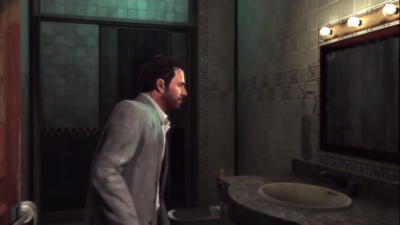 [14/10/2014] Waschbecken werden wichtig für Alkoholiker mit Drogenproblem. So auch für Max Payne in Max Payne 3. In seinem schicken Bad kann er sich dann darüber hängen, wenn es ihm nicht so gut geht.