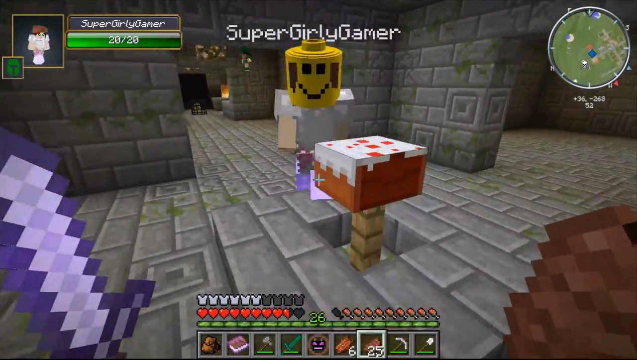 [30/10/2014] Sehr umständlich zu craften, ist der Kuchen in Minecraft. Zwar ist er sehr hübsch anzusehen, aber die Materialien dafür müssen wir erst einmal auftreiben. Und sobald wir ihn platziert haben, können wir ihn auch nicht mehr abbauen.