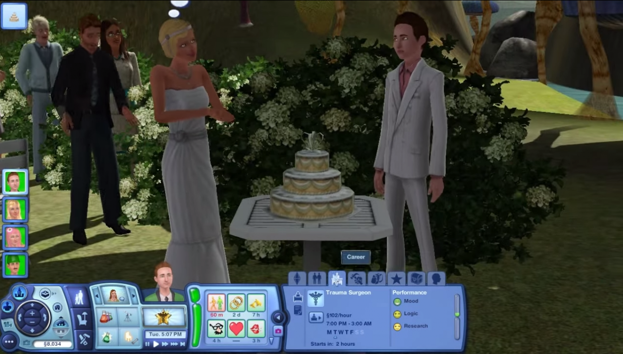 [30/10/2014] Irgendwann kommt im Leben eines jeden Sim der Tag, an dem er heiratet. Und in Sims 3 wird dieses freudige Ereignis natürlich mit einem Kuchen gefeiert, der typischerweise vom Ehepaar angeschnitten wird!