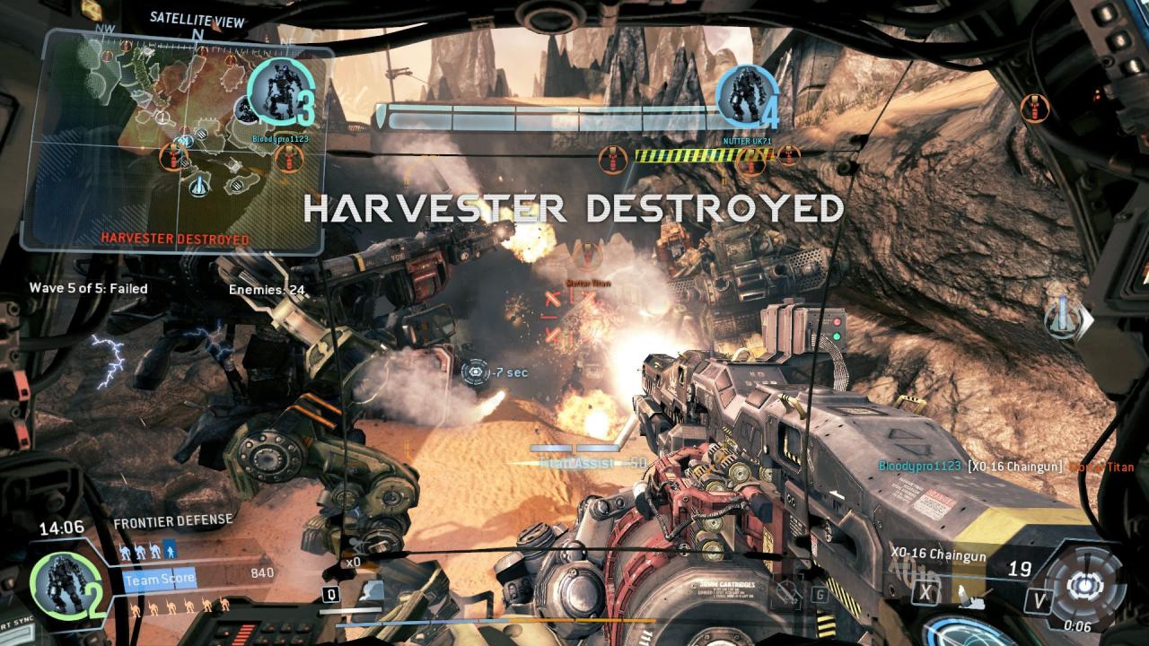 [28/10/2014] Wird der Harvester zerstört, gibt euch das Spiel eine zweite und dritte Chance, bevor es Game Over heißt.