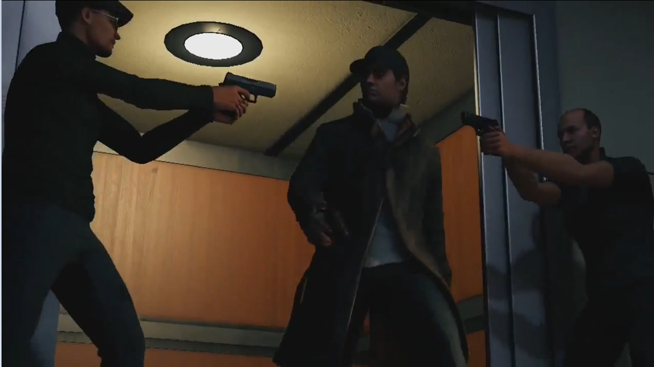 [20/10/2014] In Watch Dogs leben wir als Aiden Pearce nicht ganz ungefährlich. Kaum setzen wir einen Fuß aus dem Aufzug, werden wir schon bedroht. Und das mit nicht nur einer, sondern gleich zwei Waffen!