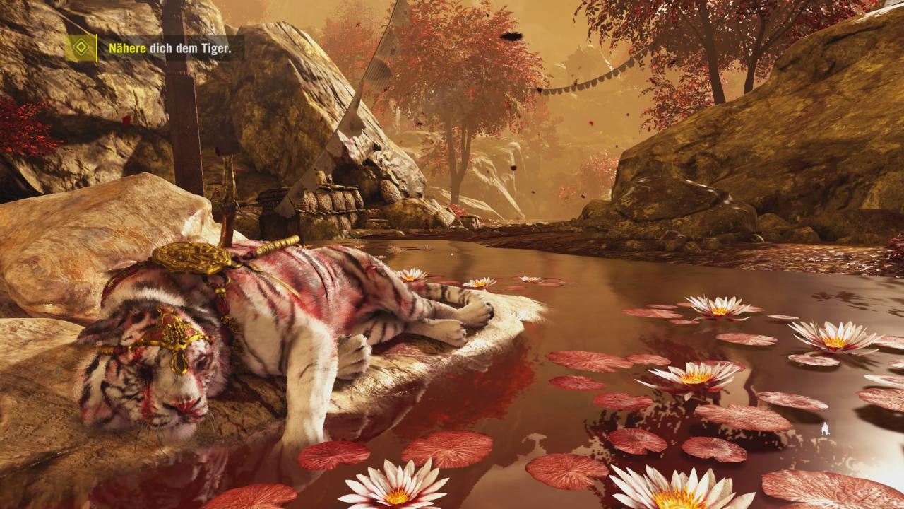 [21/11/2014] Reif für die Insel! In Far Cry 4 können wir ein riesiges Territorium nach Lust und Laune erkunden. Wer keinen Spaß am Planschen in diesem Pool findet, kann sich immer noch auf die Jagd nach wilden Tieren begeben.