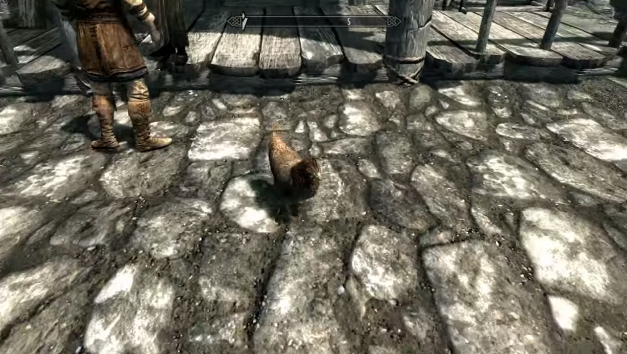 [24/11/2014] Egal, was ihr in Skyrim auch tut, schlagt niemals ein Huhn innerhalb eines mit Leuten besiedelten Gebietes. Sie werden sich alle wie ein wütender Mob auf euch stürzen und meucheln, wenn ihr dem Geflügel auch nur eine Feder krümmt!